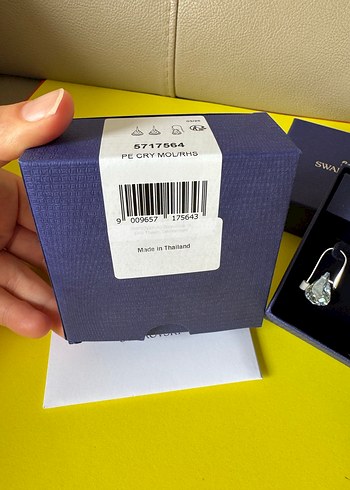 Lunar Damla Beyaz Midi Küpe Swarowski - Görsel 5