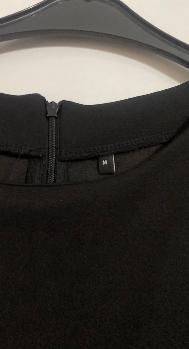 Siyah  Midi Ofis Elbisesi - Görsel 3