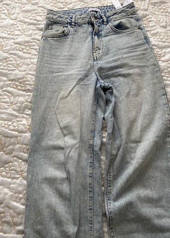 Gri Midi Boy Rahat Kesim Kadın Kot Pantolon - Görsel 2