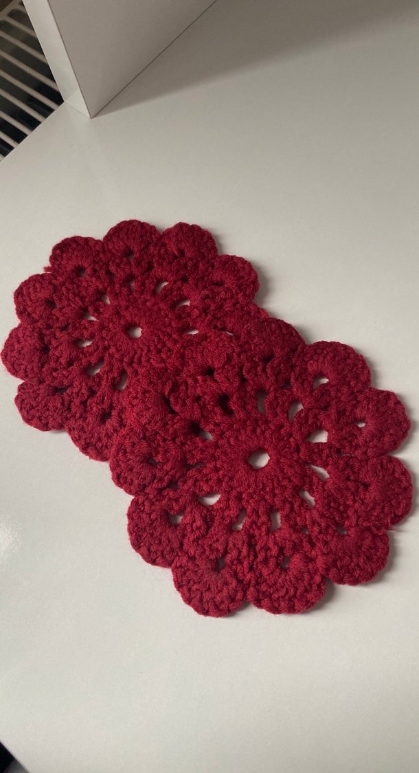 El Yapımı Bordo Bohem Motifli Supla 2 li - Görsel 4