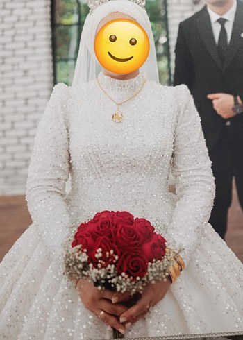38 Beden Uzun Kollu Prenses Gelinlik
