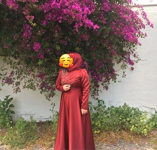 Bordo Abiye Elbise
