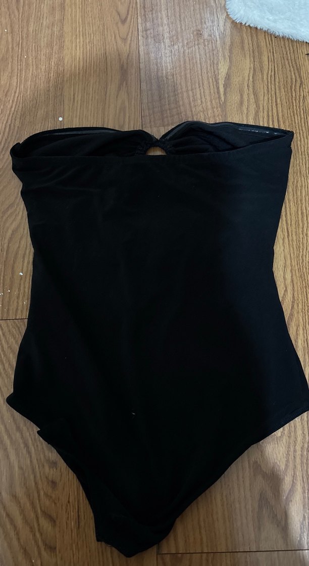 Ustu simli siyah bodysuit - Görsel 2