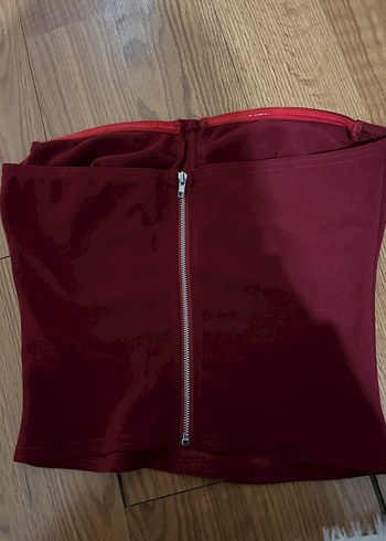 Bordo Straplez Kadın Büstiyer - Görsel 2