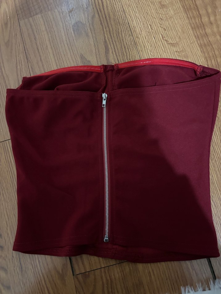 Bordo Straplez Kadın Büstiyer - Görsel 2