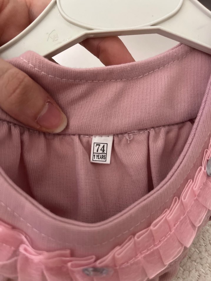 Pembe Kolsuz Kız Çocuk Elbise - Görsel 3