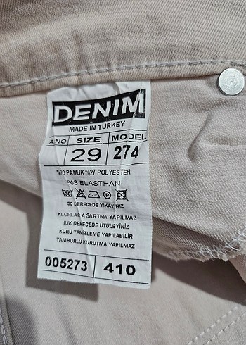 29 Beden ten rengi Renk Bej Midi Kumaş Pantolon