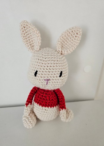 Renkli El Örgüsü Tavşan Peluş Oyuncak