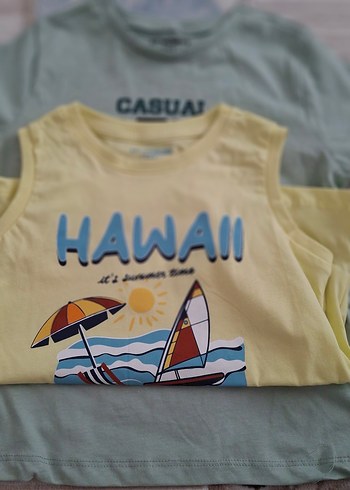 LC Waikiki Sarı Baskılı Erkek Çocuk Tişörtü