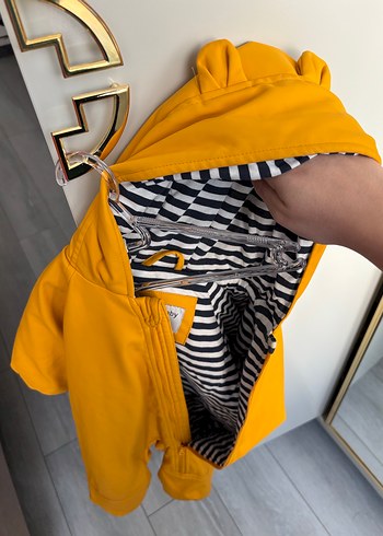 Sarı Fermuarlı Bebek Kayak Tulumu - Görsel 4