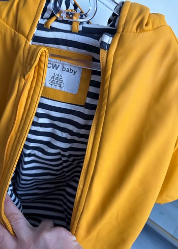 Sarı Fermuarlı Bebek Kayak Tulumu - Görsel 2