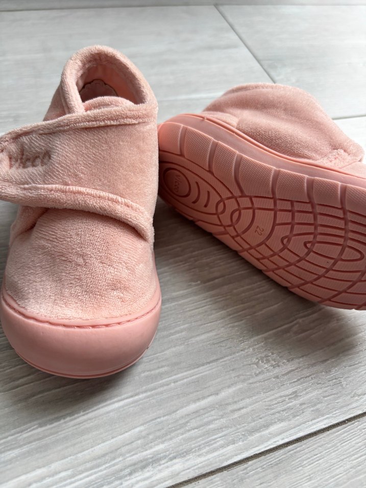 Kız Çocuk Pembe Sıcak ev ayakkabısı - Görsel 3