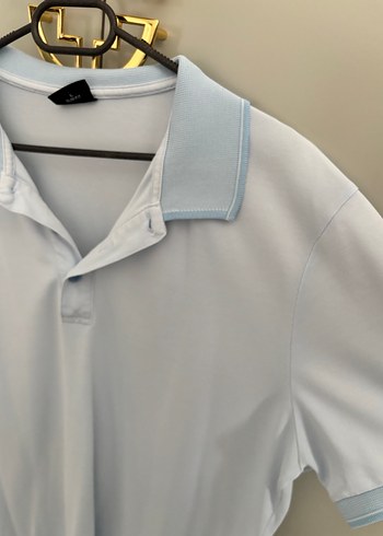 Erkek mavi Pamuklu Polo Tişört - Görsel 4