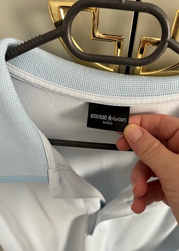 Erkek mavi Pamuklu Polo Tişört - Görsel 3