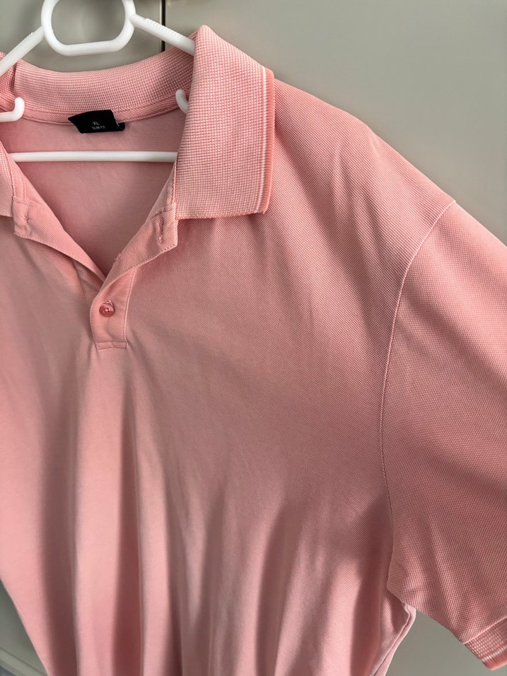 Pembe Kolay Şıklık Erkek Polo Tişört - Görsel 2