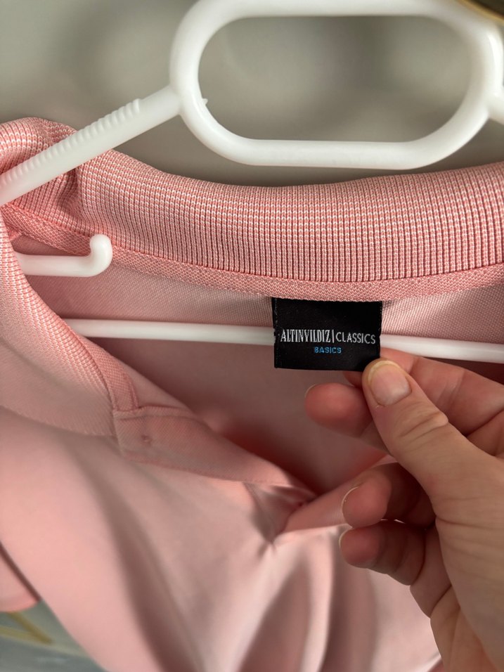 Pembe Kolay Şıklık Erkek Polo Tişört - Görsel 3