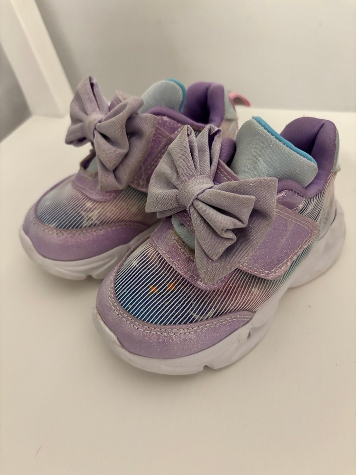 Kız Çocuk Mor Bağcıklı Sneaker ışıklı - Görsel 2