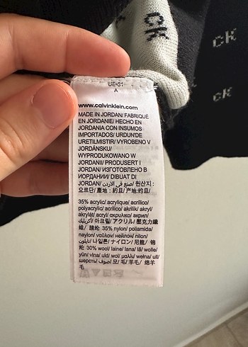 Calvin klein Siyah Uzun Kollu Örgü Kazak - Görsel 4