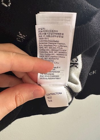 Calvin klein Siyah Uzun Kollu Örgü Kazak - Görsel 5