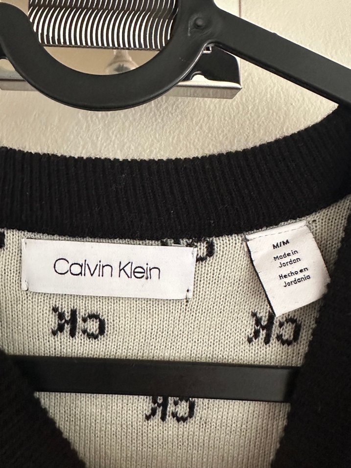 Calvin klein Siyah Uzun Kollu Örgü Kazak - Görsel 3