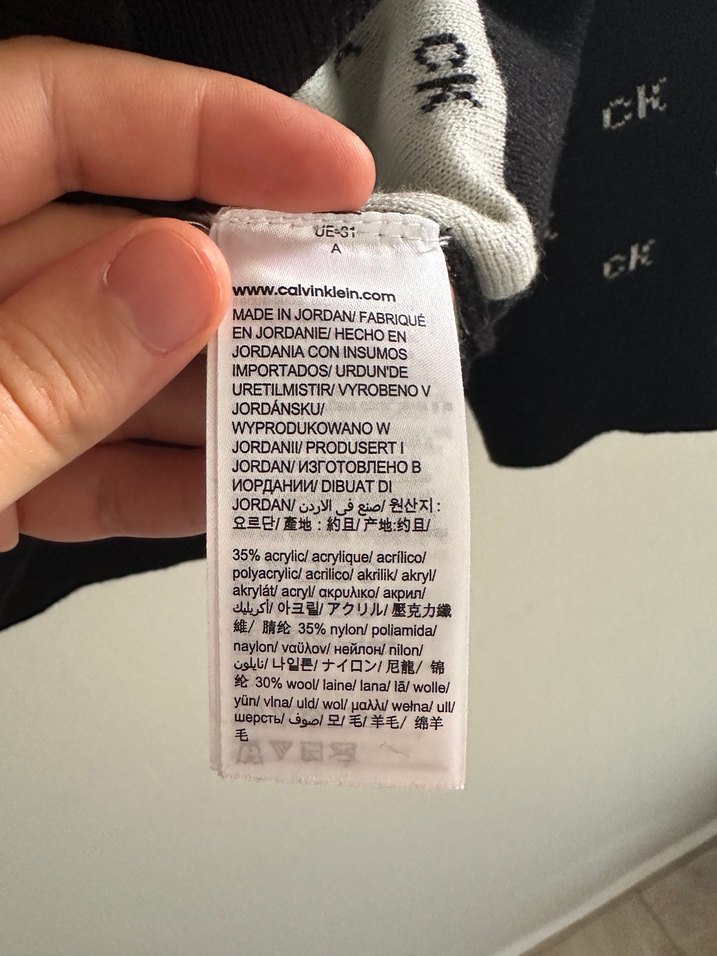 Calvin klein Siyah Uzun Kollu Örgü Kazak - Görsel 4