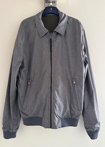 Mango Dik Yaka, Fermuarlı Kahverengi Erkek Ceket - Görsel 4