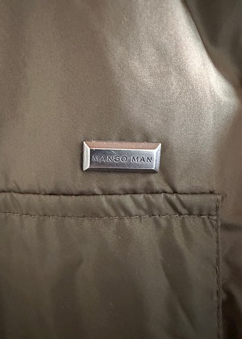 Mango Dik Yaka, Fermuarlı Kahverengi Erkek Ceket - Görsel 2