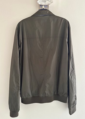 Mango Dik Yaka, Fermuarlı Kahverengi Erkek Ceket - Görsel 3