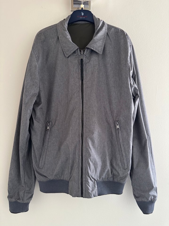 Mango Dik Yaka, Fermuarlı Kahverengi Erkek Ceket - Görsel 4