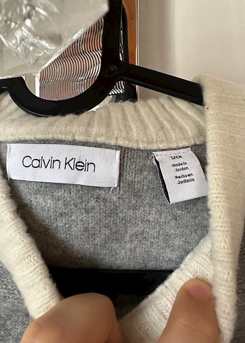 Gri Renkli Uzun Kollu Örgü Kadın Kazak - Görsel 3