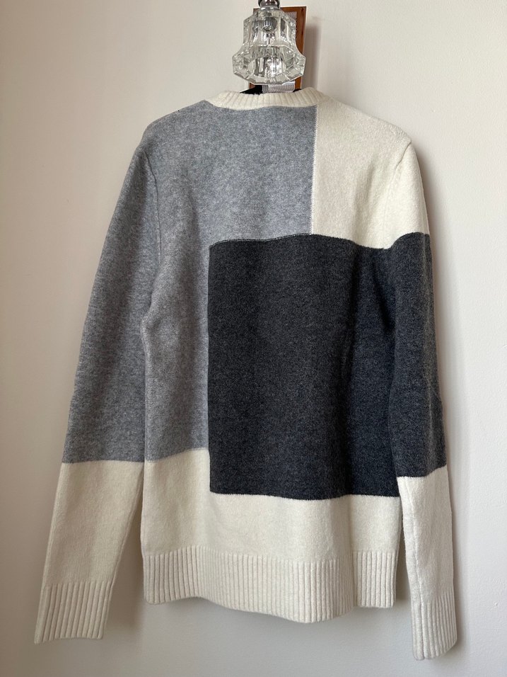 Gri Renkli Uzun Kollu Örgü Kadın Kazak - Görsel 2