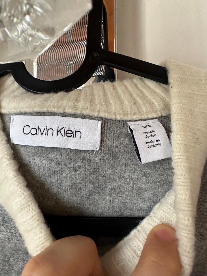 Gri Renkli Uzun Kollu Örgü Kadın Kazak - Görsel 3