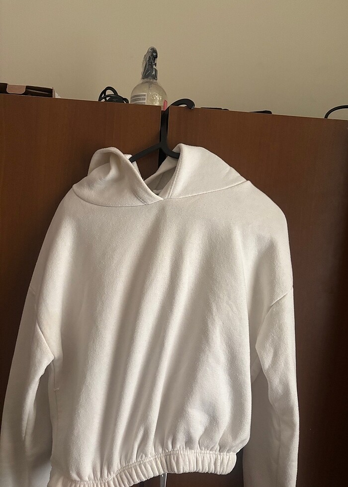 Beyaz sweat crop - Görsel 2