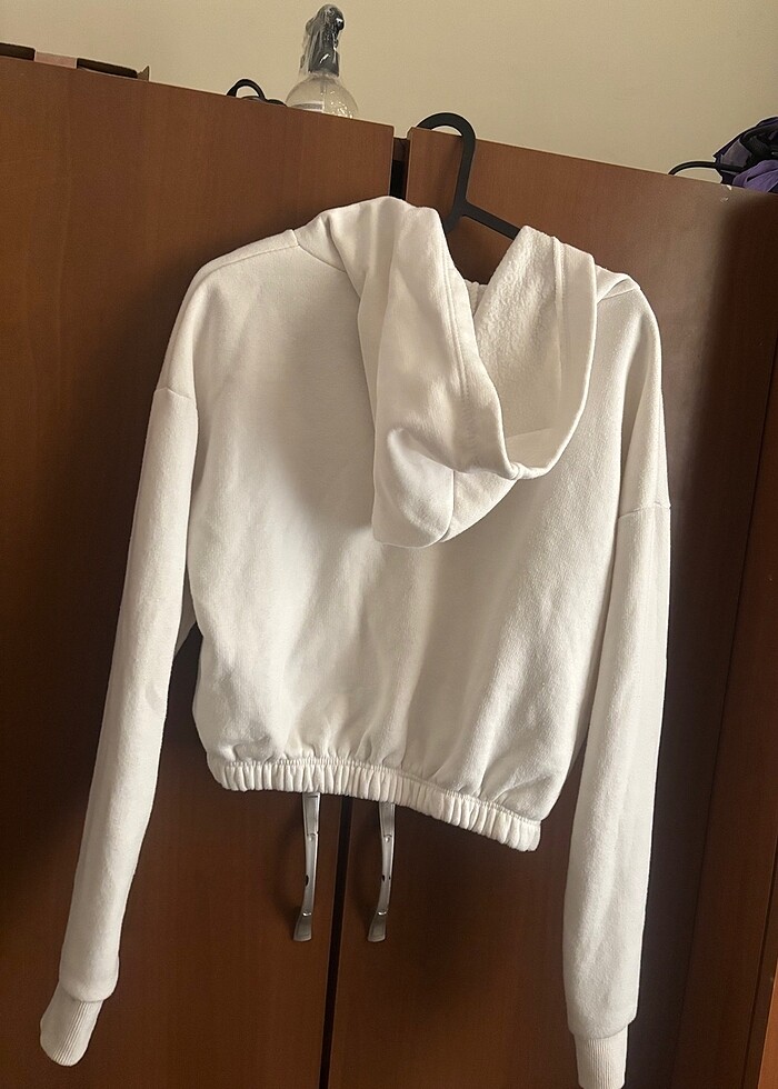Beyaz sweat crop - Görsel 4