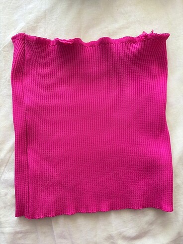 Pembe straplez Crop