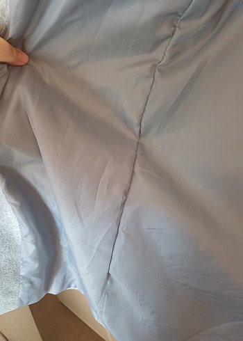 Gri Düğmeli Kışlık Kaban - Görsel 5