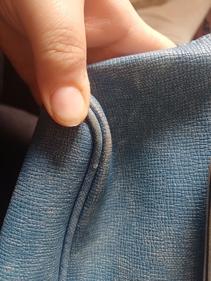 Mavi Suni Deri Kadın Çanta - Görsel 5