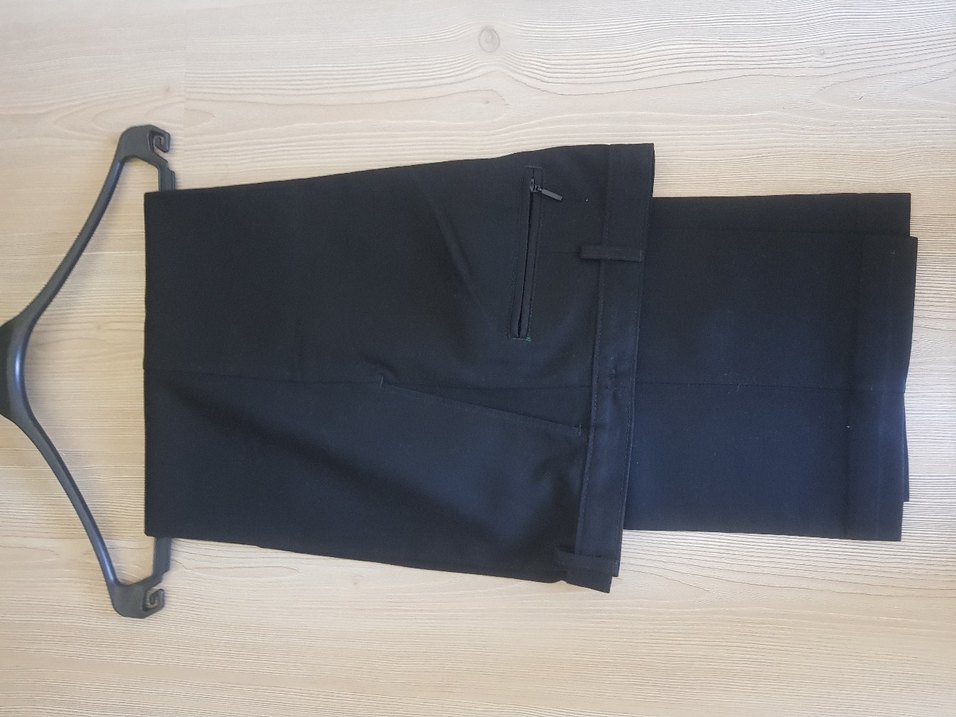 Siyah Pileli Erkek Kumaş Pantolon - Görsel 4