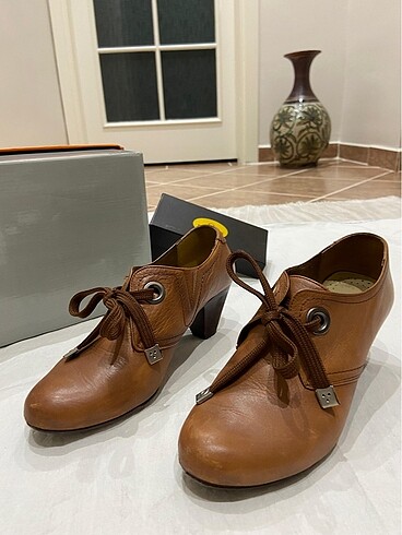 38 Beden kahverengi Renk Deri ayakkabı