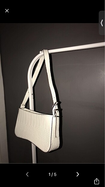 Mango model beyaz baget çanta