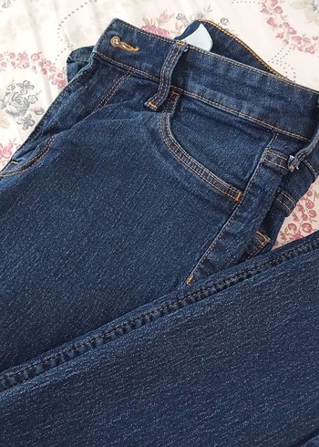 H&M H&M Düğmeli Mavi Kadın Denim Pantolon