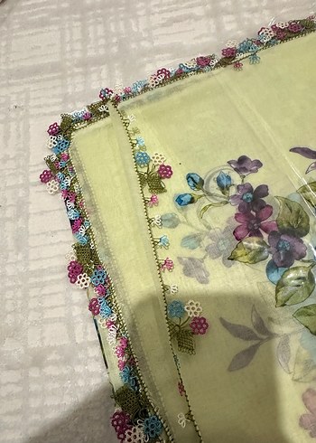 Dantel Detaylı Çok Renkli Bohem Kadın Fuları - Görsel 2