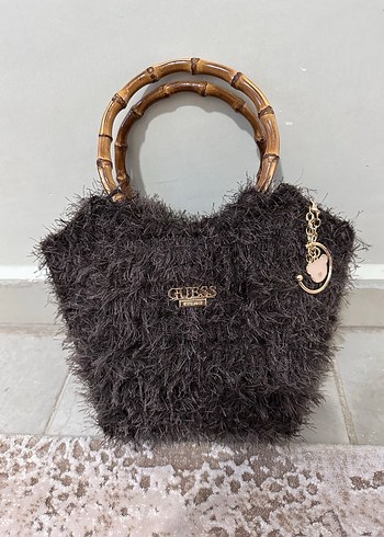 Kürk Detaylı Örgü Bohem Kadın Çanta - Görsel 3