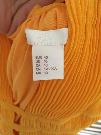 l Beden Sarı turuncu karışımı H&M elbise SIFIR 