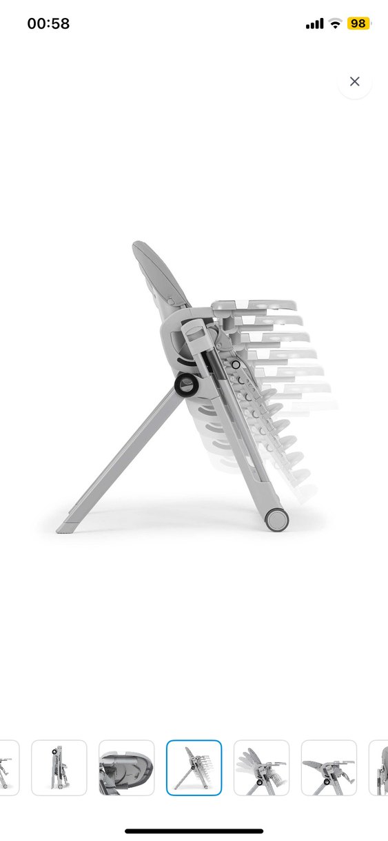 Gri Ayarlanabilir Bebek Mama Sandalyesi - Görsel 4