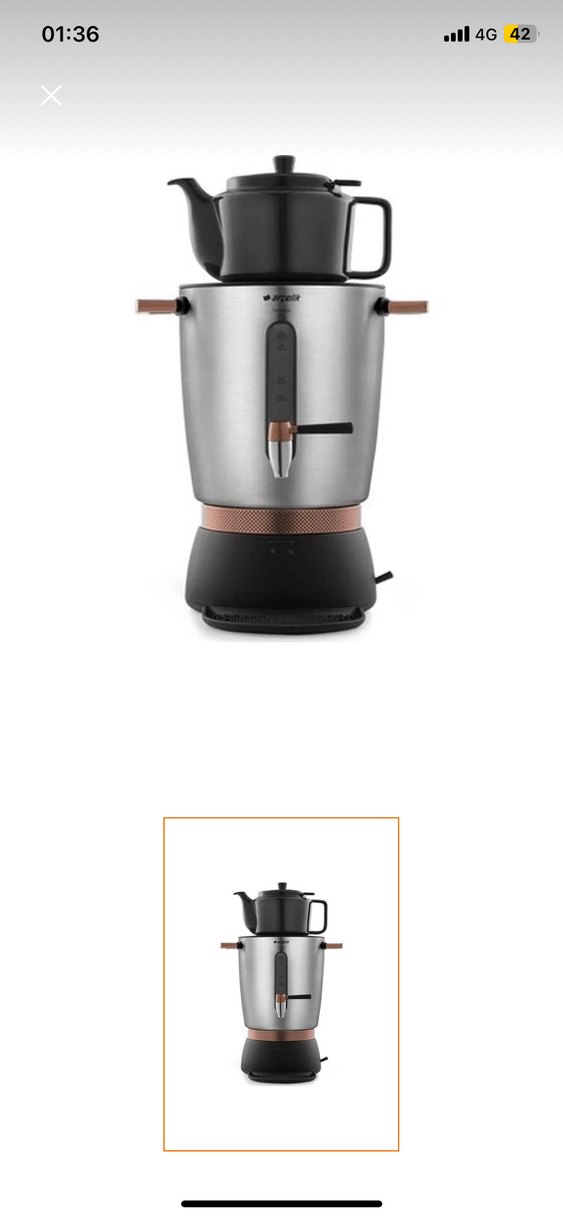 Gri Siyah Çay Makinesi SE90351 semaver - Görsel 2