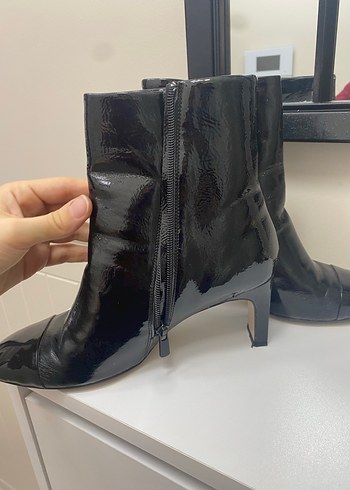 Siyah rugan Stiletto Topuklu Bot nine west marka - Görsel 5