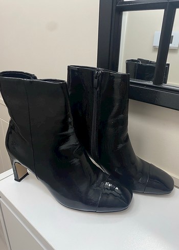 Siyah rugan Stiletto Topuklu Bot nine west marka - Görsel 3