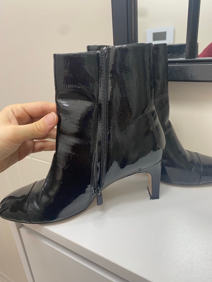 Siyah rugan Stiletto Topuklu Bot nine west marka - Görsel 5