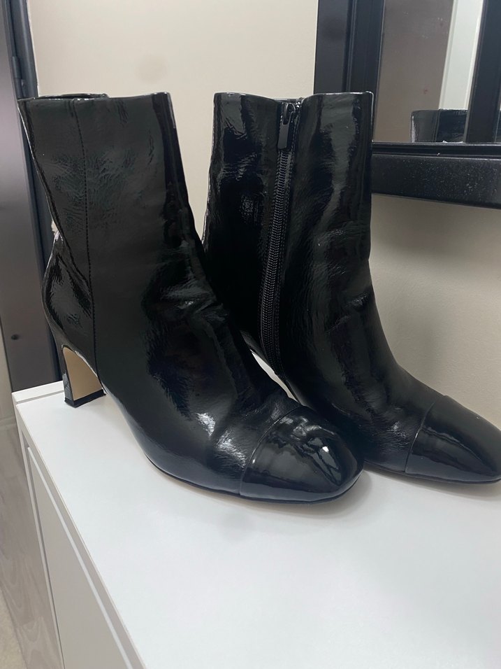 Siyah rugan Stiletto Topuklu Bot nine west marka - Görsel 4